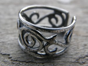 Sterling silver.