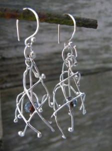 Sterling silver, Czech fire polished glass bead.